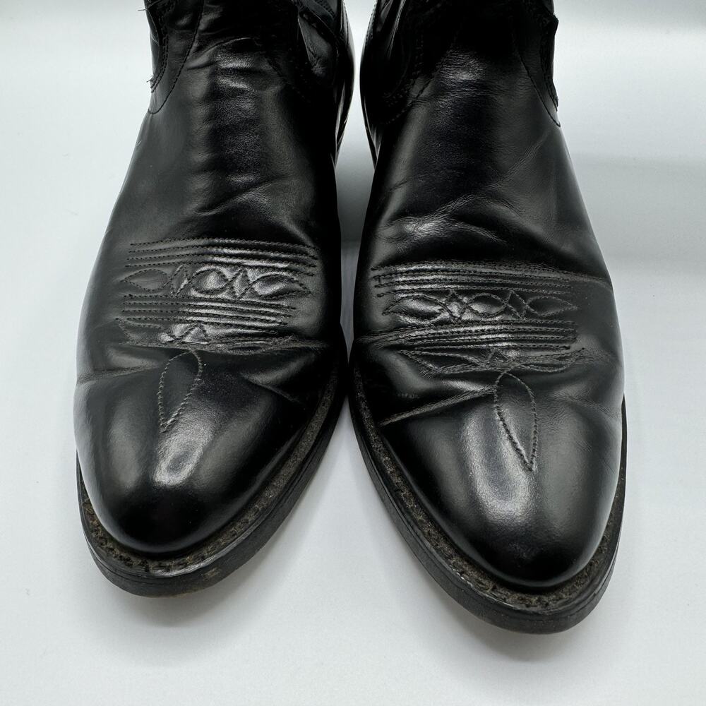 Laredo Made In The USA Black Leather Cowboy Western Boots Mens Size 7.5EE 2580 - Picture 5 of 7